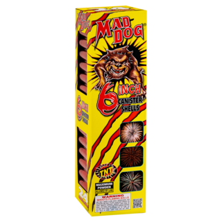 500 Gram Firework Reloadables Mad Dog® 6 Inch Canister Shells