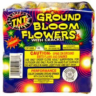 Firework Ground Spinners Tnt Ground Bloom Flower With Crackle