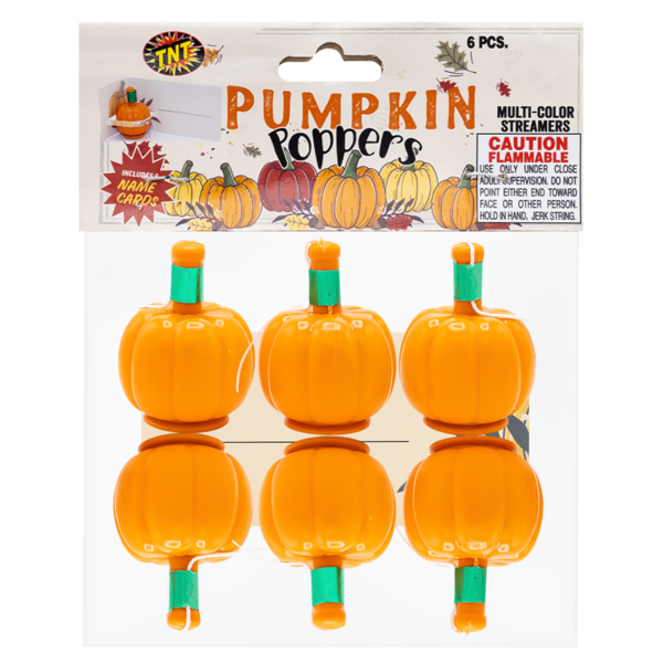 Firework Confetti & Streamers Pumpkin Poppers