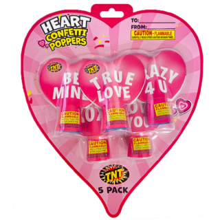 Firework Confetti & Streamers Heart Confetti Poppers