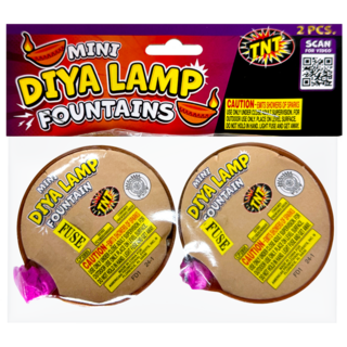Firework Fountains Mini Diya Lamp 2 Pack