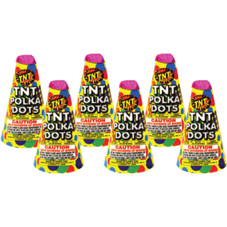 Firework Fountains Polka Dots 6 Pack