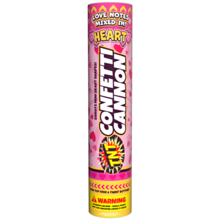 Firework Confetti & Streamers Heart Confetti Cannon